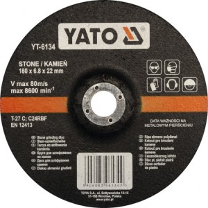 Yato Tarcza do szlifowania kamienia wypukła 180x6,8x22mm YT-6134 1