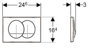 Przycisk spłukujący Geberit Delta 20 do WC biały (115.100.11.1) 2