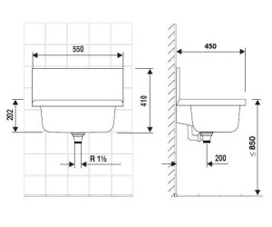 Zlewozmywak ABU-Plast Zlew gospodarczy Compakt 55x45cm Biały (6000901 0099) 4