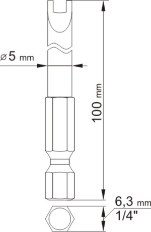 Yato Końcówki wkrętakowe Spanner nr4x100mm nr8x100mm 1/4 2szt. (YT-0498) 2