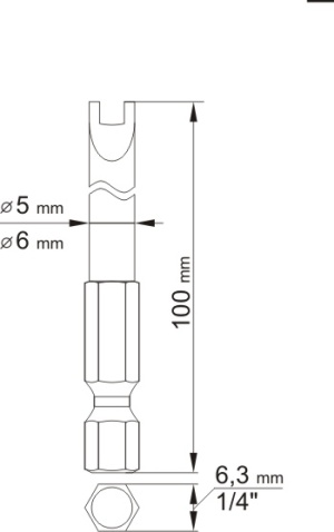 Yato Końcówki wkrętakowe Spanner nr6x100mm nr10x100mm 1/4 2szt. YT-0499 2