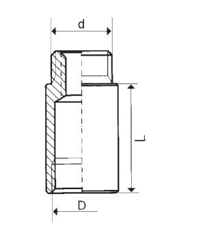KFA Przedłużacz mosiężny 1/2" 40mm 170-205-98 2