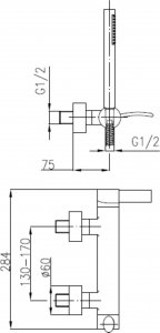 Bateria prysznicowa KFA Malachit chrom (4406-510-00) 2