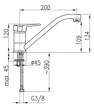 Bateria kuchenna KFA Beryl stojąca chrom (4803-915-00) 2