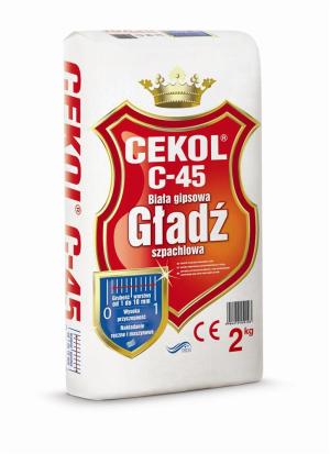 Cekol Gładź szpachlowa gipsowa biała CEKOL C-45 2kg 1