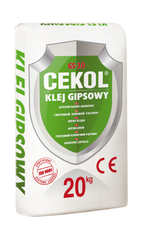 Cekol Klej gipsowy do przyklejania płyt kartonowo-gipsowych CEKOL GS-20 10kg 1