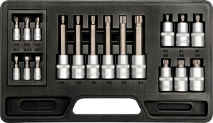 Zestaw narzędzi Yato Zestaw kluczy nasadowych 1/4" 1/2" 18szt. (YT-7750) 1