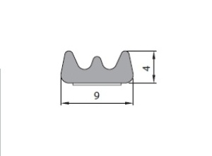 Stomil Sanok Uszczelka samoprzylepna do okien i drzwi EPDM Profil E brąz 150m SD-40CX/4 2