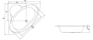 Wanna Cersanit Venus narożna symetryczna 150 x 150cm (S301-013) 3