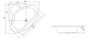 Wanna Cersanit Venus narożna symetryczna 140 x 140cm (S301-038) 3