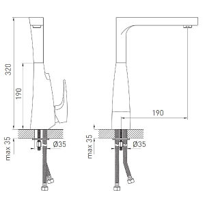 Bateria kuchenna Ferro Justic Verdeline stojąca chrom (BBJ4VL) 2