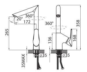 Bateria kuchenna Ferro Cassino Verdeline stojąca chrom (BCS4VL) 2