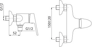 Bateria prysznicowa Ferro Smile chrom (BSM77) 2