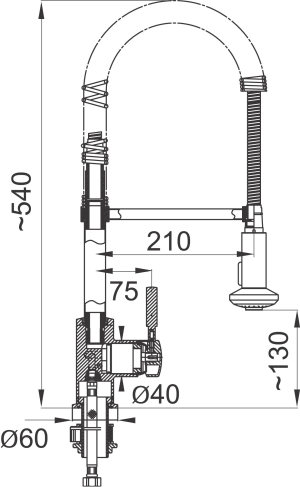 Bateria kuchenna Ferro Savona stojąca chrom (BSA8A) 2