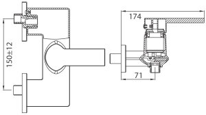 Bateria prysznicowa Ferro Torino chrom (BRT7) 2