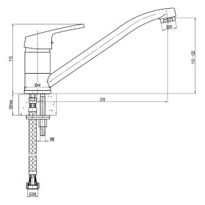 Bateria kuchenna Ferro Smile stojąca chrom (BSM4) 2