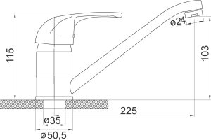 Bateria kuchenna Ferro Vasto stojąca chrom (BVA4) 2