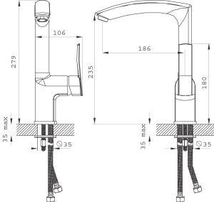 Bateria kuchenna Ferro Veneto Verdeline stojąca chrom (BVN4VL) 2