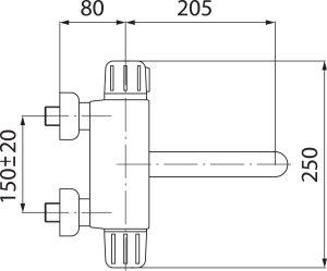 Bateria kuchenna Ferro TA5 ścienna chrom (TA5) 2