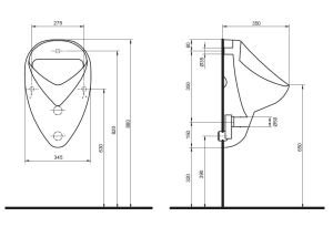 Pisuar Koło Nova Pro Felix dopływ z tyłu (26000000) 2