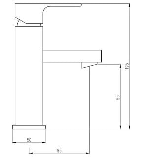 Bateria umywalkowa Deante Quadrato stojąca chrom (BOQ 021M) 2