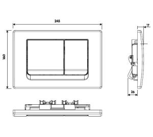 Przycisk spłukujący Koło  (94130002) 2