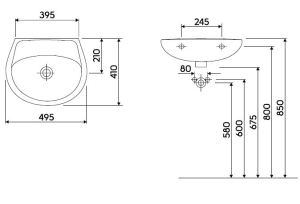 Umywalka Koło Idol 50cm (M11050000) 2