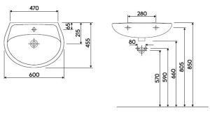 Umywalka Koło Idol 60cm (M11160000) 2