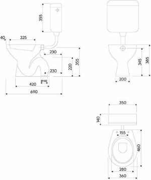 Miska WC Koło Idol stojąca (M13001000) 2