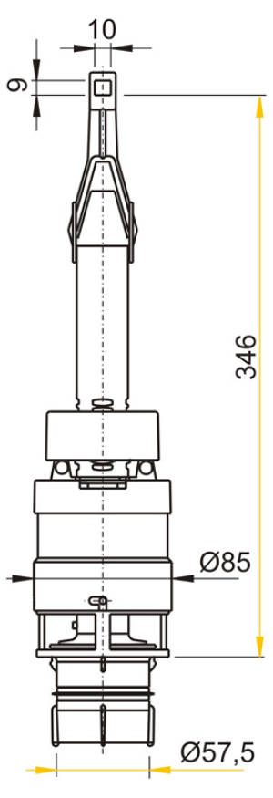 Alca plast Zawór spustowy do spłuczek podtynkowych (A06) 2