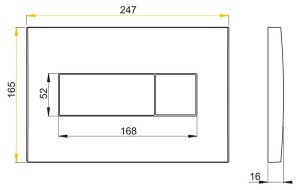 Przycisk spłukujący Alca plast do WC  (+K.M371) 2