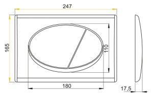 Przycisk spłukujący Alca plast M71 do WC chrom połysk (M71) 2