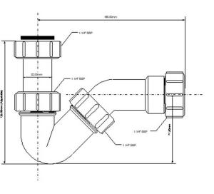 Syfon McAlpine rurowy 5/4" biały (HC22) 2