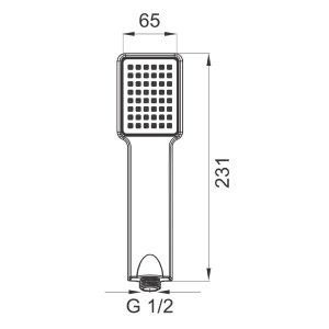 Słuchawka prysznicowa Ferro Quadro 1-funkcyjna chrom (S110) 2