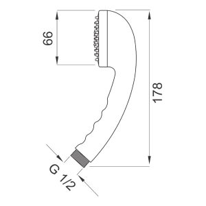 Słuchawka prysznicowa Ferro Milo 1-funkcyjna chrom (S318) 2