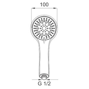 Słuchawka prysznicowa Ferro Sera 5-funkcyjna chrom (S500) 2