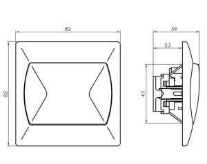 Ospel Łącznik Akcent dwugrupowy świecznikowy (ŁP-2A/00) 2