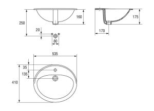 Umywalka Cersanit Calla 53,5cm (K11-0096) 3