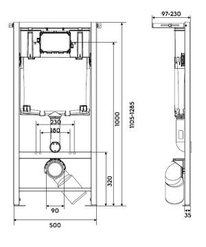 Stelaż Koło Slim do miski wiszącej (99235-000) 2