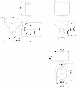 Miska WC Koło Idol stojąca (M13000000) 2
