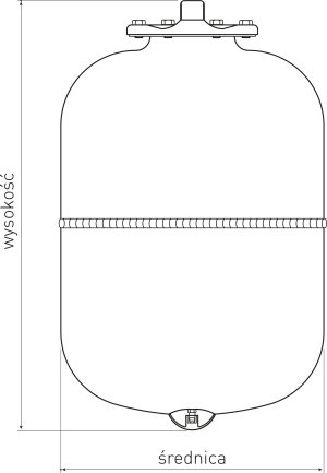 Ferro Naczynie przeponowe CWU 8L CWU8W 2