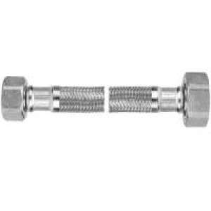 Wężyk przyłączeniowy Ferro Przyłącze elastyczne w oplocie stalowym nakrętno-nakrętne 1/2" x 3/8" 40cm PWS83 1