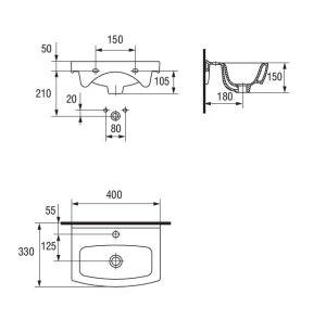 Umywalka Cersanit Cersania New 40cm (K11-0050) 3