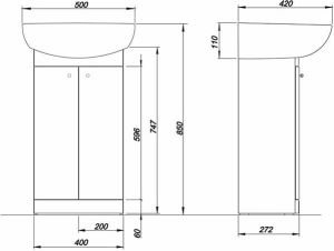 Koło Solo 50 cm biały (79002000) 2