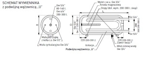 Galmet Wymiennik SG-W(L)E 120L z podwójną weżownicą U poziomy w żółtej piance poliuretanowej (21-124800) 2