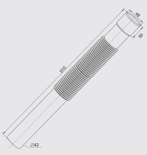 Rawiplast Rura kombinowana dolnopłuka 510mm (B304) 2
