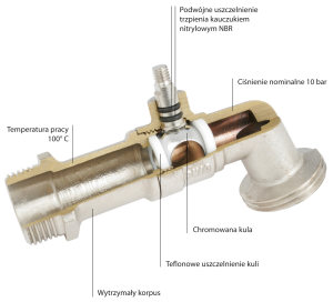 Ferro Zawór czerpalny 3/4" kulowy (KC2) 3
