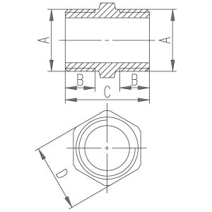Ferro Nypel chromowany 1/2" N03C 2