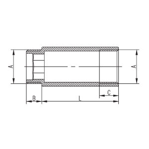 Ferro Przedłużka mosiężna 3/4" 10mm P110Z 2