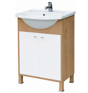 Cersanit Szafka podumywalkowa Catania 53cm biały + brąz (S502-010) 1
